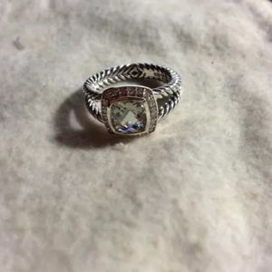 David Yurman Petite Albion Ring Prasiolite Size 6